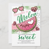 Super Niedlich eins in einem Melon Party Foto Dank Dankeskarte (Vorderseite)