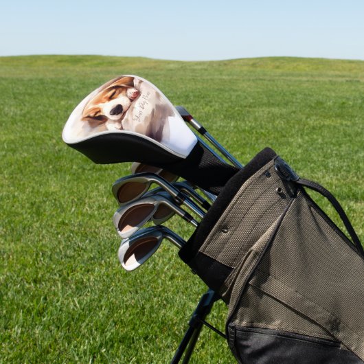 Super niedlich Engel schlafend Welpenhund Beagle 0 Golf Headcover (In SItu)