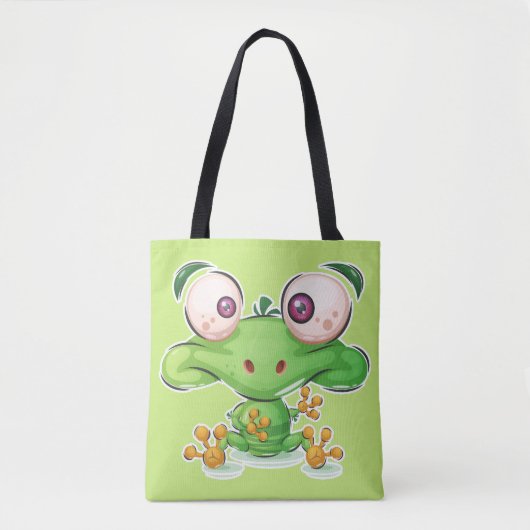 Super Niedlich Froggie Illustration Tasche (Vorderseite)