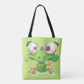 Super Niedlich Froggie Illustration Tasche (Rückseite)