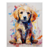 Super Niedlich Golden Retriever Dog Puppy 005 - Xe Poster (Vorderseite)