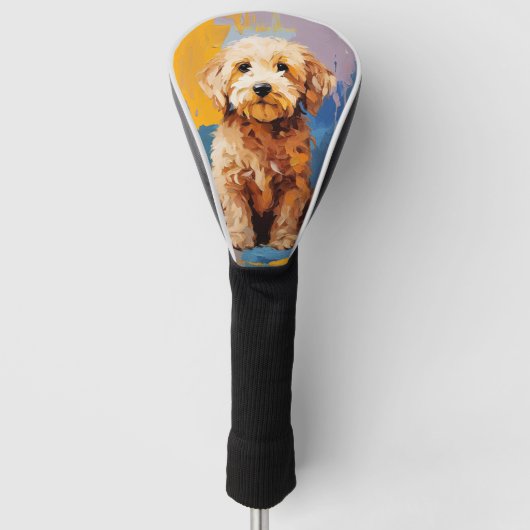 Super Niedlich Goldendoodle Dog Welpe 003 - Xeno L Golf Headcover (Vorderseite)