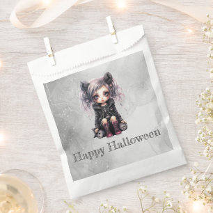 Super Niedlich Gothic Girl Happy Halloween Geschenktütchen