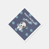 Super Niedlich Grau und Blue Bulldog zum Geburtsta Serviette (Ecke)