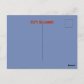 Super Niedlich Hexe und Katze und Hund Halloween Postkarte (Rückseite)