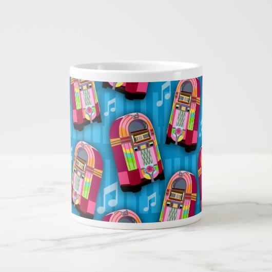 Super Niedlich Jukebox Time Fun Muster Art Jumbo-Tasse (Vorderseite)