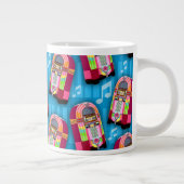 Super Niedlich Jukebox Time Fun Muster Art Jumbo-Tasse (Rechts)