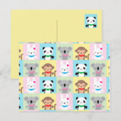 Super Niedlich Kawaii Animal Mascots Postkarte (Vorne/Hinten)