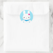 Super Niedlich Kawaii Bunny Runder Aufkleber (Tasche)