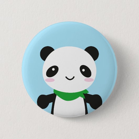 Super Niedlich Kawaii Panda Button (Vorderseite)