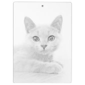 SUPER NIEDLICH Kitten Cat Portrait Klemmbrett (Rückseite)