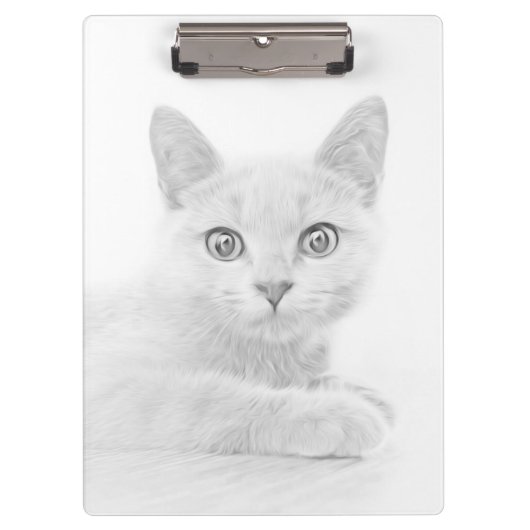 SUPER NIEDLICH Kitten Cat Portrait Klemmbrett (Vorderseite)