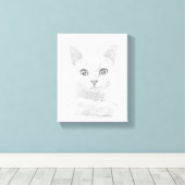 SUPER NIEDLICH Kitten Cat Portrait Leinwanddruck (Insitu (Holzboden))