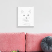 SUPER NIEDLICH Kitten Cat Portrait Leinwanddruck (Insitu (Wohnzimmer))