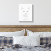 SUPER NIEDLICH Kitten Cat Portrait Leinwanddruck (Insitu (Schlafzimmer))
