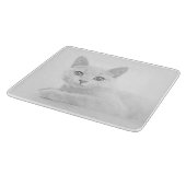 SUPER NIEDLICH Kitten Cat Portrait Schneidebrett (Ecke)