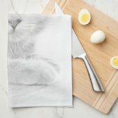 SUPER NIEDLICH Kitten Portrait Foto Geschirrtuch (Viertel Falte)