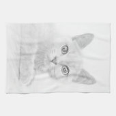 SUPER NIEDLICH Kitten Portrait Foto Geschirrtuch (Horizontal)