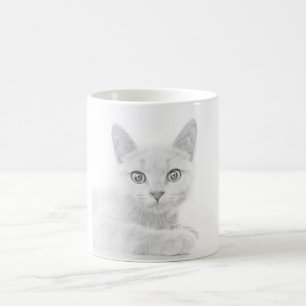 SUPER NIEDLICH Kitten Portrait Foto Kaffeetasse