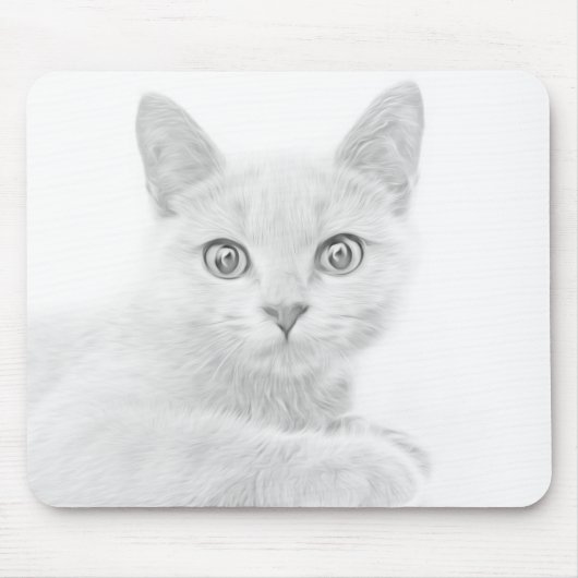 SUPER NIEDLICH Kitten Portrait Mousepad (Vorne)