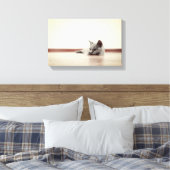 SUPER NIEDLICH Kitten Portrait - Vintager Stil Leinwanddruck (Insitu (Schlafzimmer))