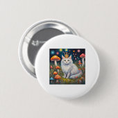 Super Niedlich Light Royal Cat Sticker Button (Vorne & Hinten)