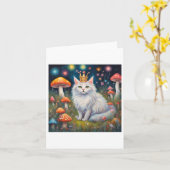 Super Niedlich Light Royal Cat Sticker Karte (Gelbe Blume)