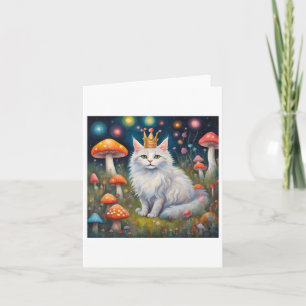 Super Niedlich Light Royal Cat Sticker Karte