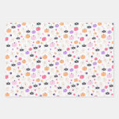Super Niedlich Modernes lila KürbisHalloween Geschenkpapier Set (Vorderseite)