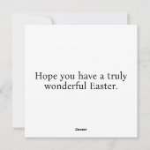 Super Niedlich Ostersonnenkaninchen Feiertagskarte (Rückseite)