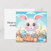 Super Niedlich Ostersonnenkaninchen Feiertagskarte (Vorne/Hinten)