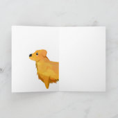 Super Niedlich Personalisiert Golden Retriever Karte (Innenseite)