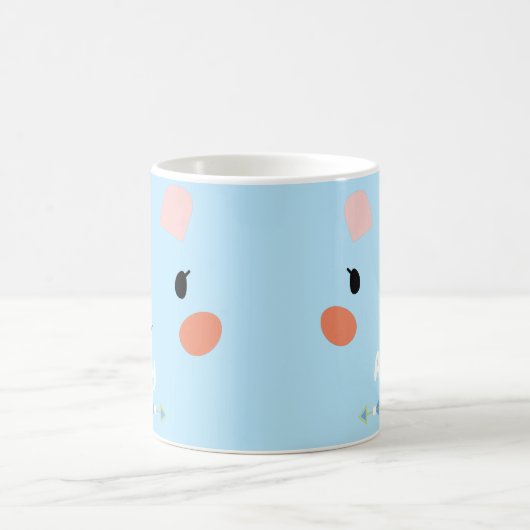 Super Niedlich Pink Bunny Face Kaffeetasse (Mittel)