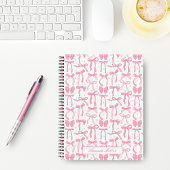 Super Niedlich Pink Coquette Bow Personalisierter  Notizblock