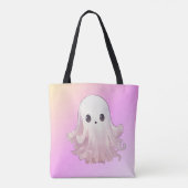 Super Niedlich Pink Ghost Halloween Tasche (Rückseite)