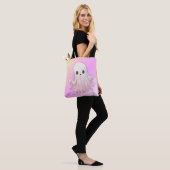 Super Niedlich Pink Ghost Halloween Tasche (Am Model)