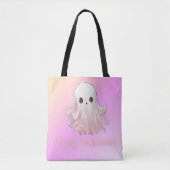 Super Niedlich Pink Ghost Happy Halloween Tasche (Vorderseite)