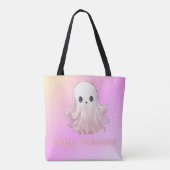 Super Niedlich Pink Ghost Happy Halloween Tasche (Rückseite)