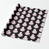 Super Niedlich Pink Ghost Pattern Halloween Geschenkpapier (Ungerollt)