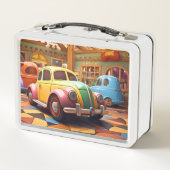 Super Niedlich Retro Spielzeug Lunch Box (Rückseite)