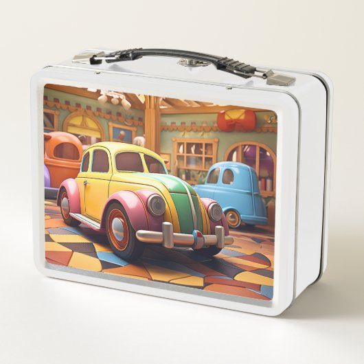 Super Niedlich Retro Spielzeug Lunch Box (Rückseite)