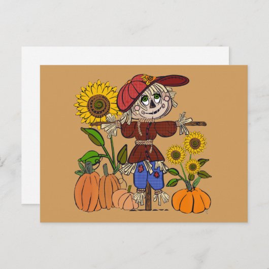 Super Niedlich Scarecrow Postkarte (Vorne/Hinten)