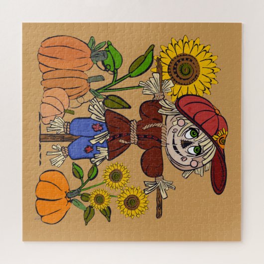 Super Niedlich Scarecrow Puzzle (Horizontal)