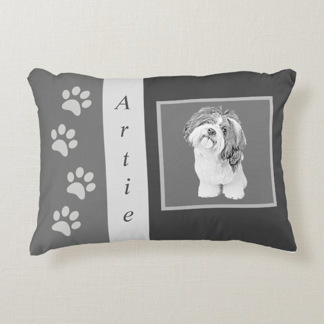 Super Niedlich Shih Tzu Accent Pillow Dekokissen (Vorderseite)