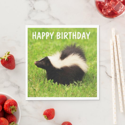 Super Niedlich Skunk Birthday Serviette (Beispiel)