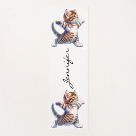 Super Niedlich Tabby Cat Yoga Mat Yogamatte