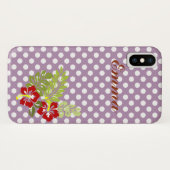 Super Niedlich und Girly Polka Dot Pattern Monogra Case-Mate iPhone Hülle (Rückseite (Horizontal))