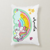 Super Niedlich Unicorn und Rainbow Personalisiert Dekokissen (Vorderseite(Vertikal))