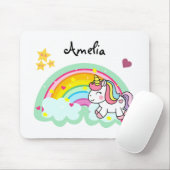Super Niedlich Unicorn und Rainbow Personalisiert Mousepad (Mit Mouse)