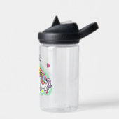 Super Niedlich Unicorn und Rainbow Personalisiert Trinkflasche (Links)